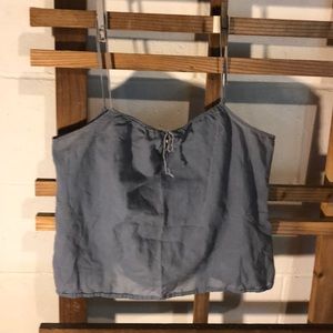 Abercrombie light blue crop top